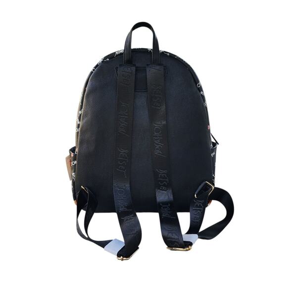 Betsey Johnson Corgi Dog Print Faux Leather Large Backpack Pouch Set - Picture 7 of 10